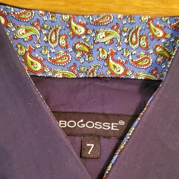 Bogosse Men's Short Sleeve Button Down Dress Shirt - Picture 4 of 6